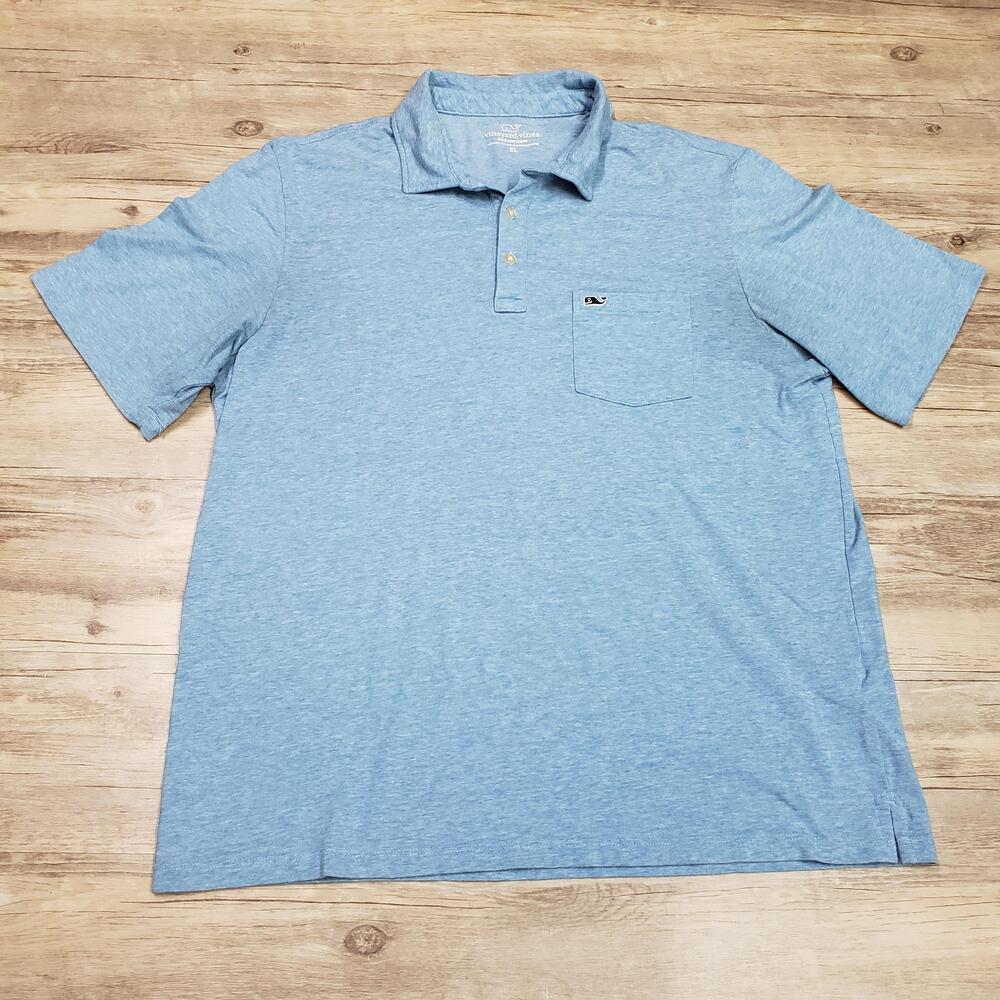 Vineyard Vines Edgartown Polo Shirt Mens XL Blue Lightweight Stretch 1K6065